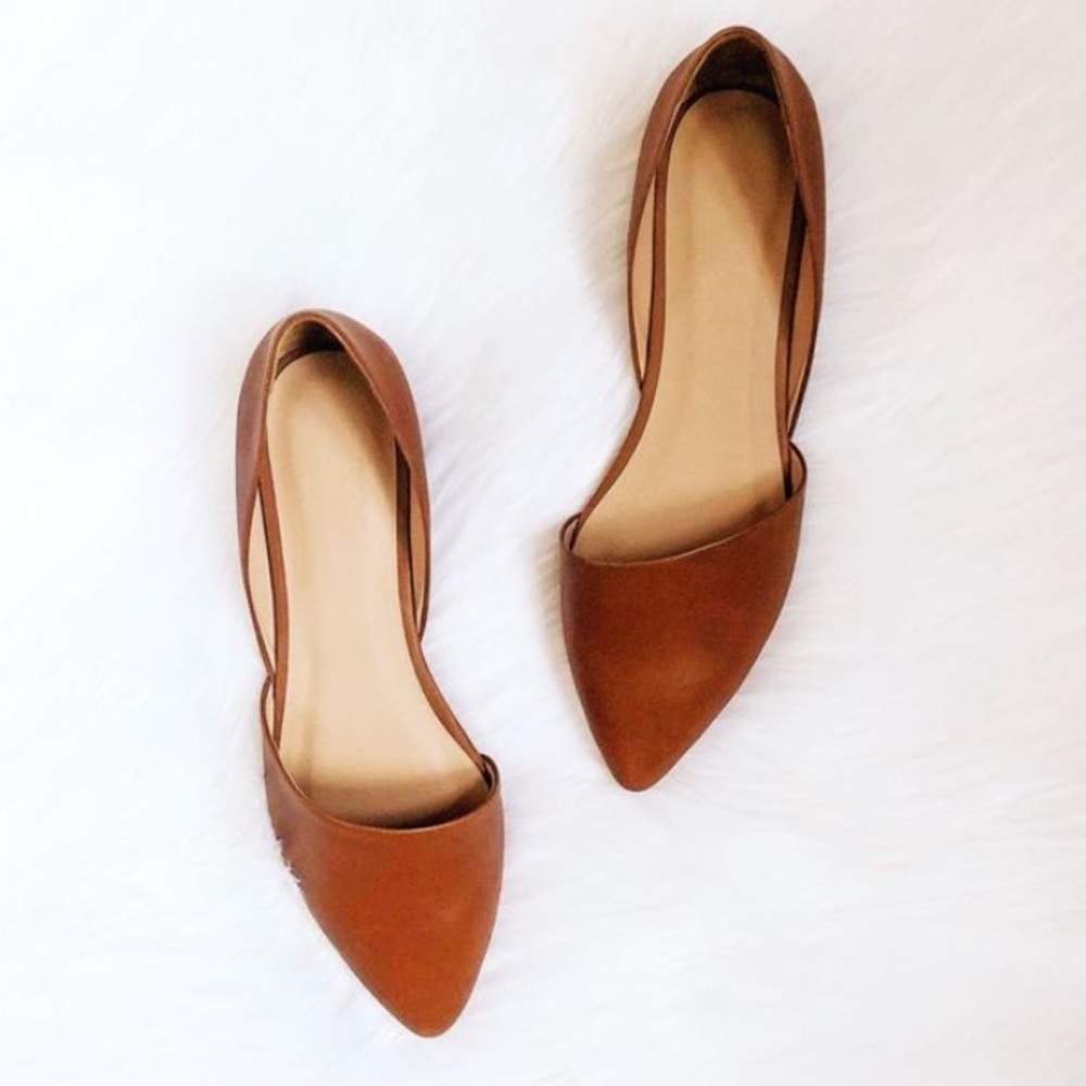 Able | Sarai point toe leather D’orsey flat (8)
